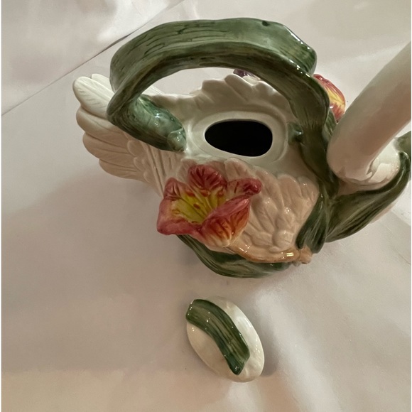 Fitz and Floyd Swan with Tulips Teapot/Pitcher - Picture 6 of 12